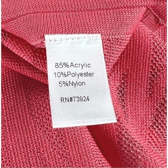 Misook Women Sz PS P S Coral Pink Twinset Cardigan Tank Sweater 2pc Set NEW - Picture 10 of 13